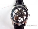 BBR Factory Roger Dubuis Excalibur Rose Gold Skeleton Tourbillon SS Watch